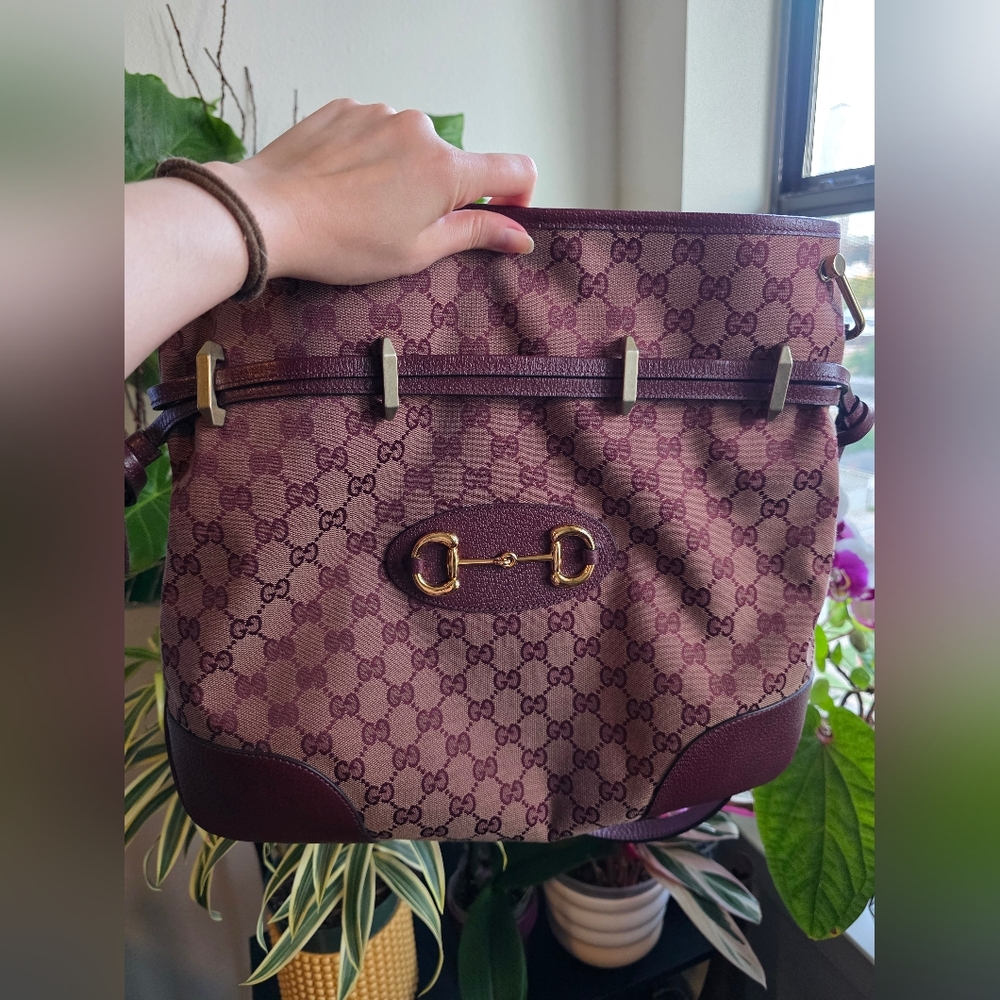 ❗️SOLD❗️Gucci Bag; Horsebit Messenger 1955;rare red Wine Color